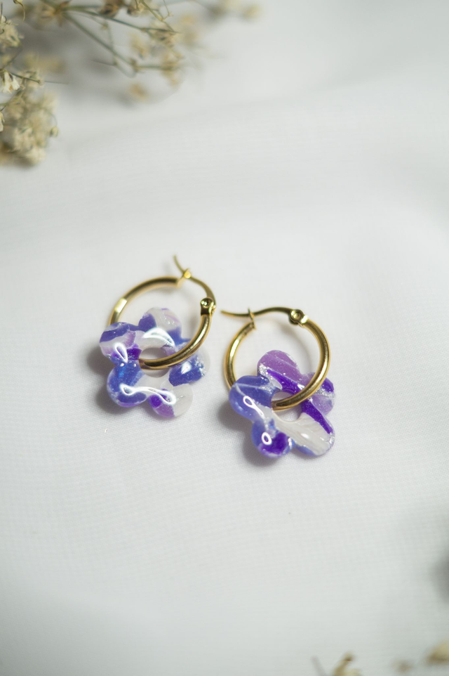 Coloris violette - Boucles Fleur