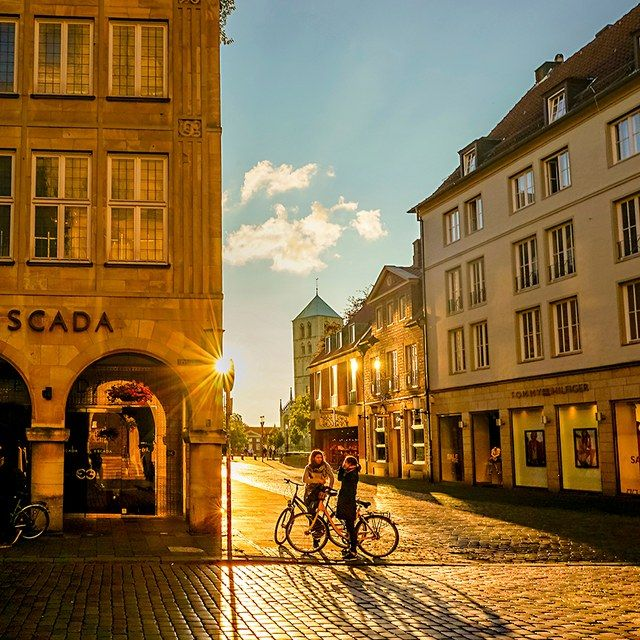 Radfahrer in der Altstadt