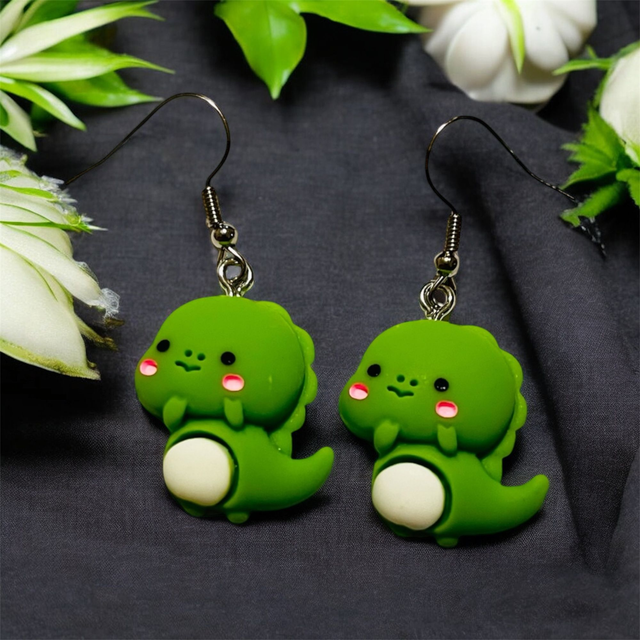 925er Sterling Ohrringe „Dinosaurier“