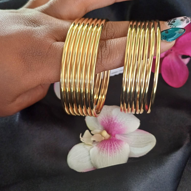💥💥💥Jonc Semainier Doré ( 7 bracelets)