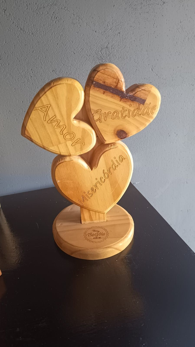 Enfeite 3 corações