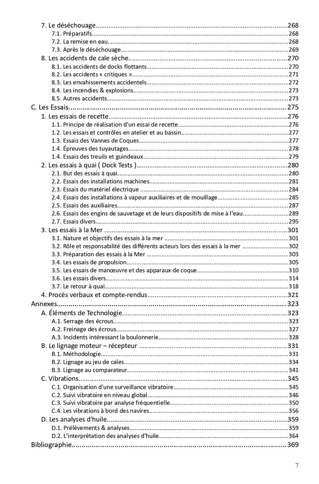 a- Tarif étudiant - Maintenance, Passage en Cale sèche & Essais des Navires