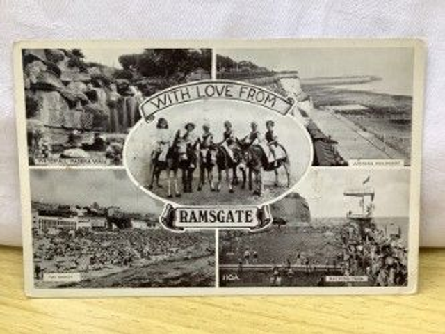 Ramsgate With Love from Multiview, Beach, Bathing Pool etc Posted 1950 unbranded. Our Ref No. R181 £2.00