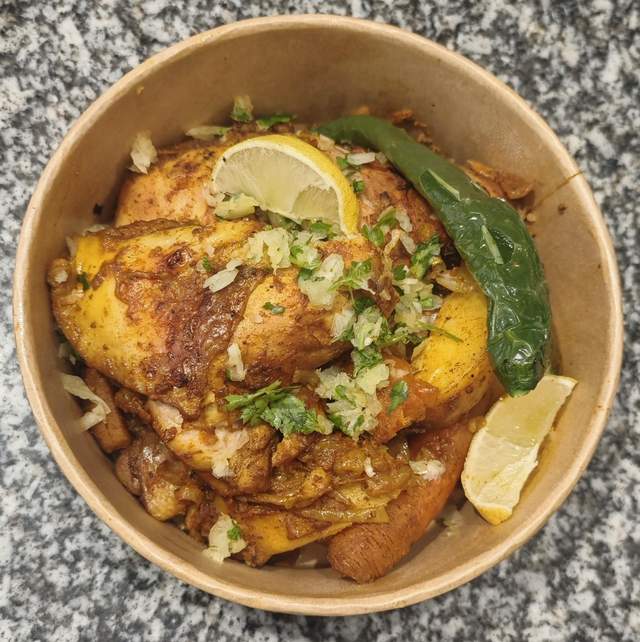 Poulet rôti aux légumes 