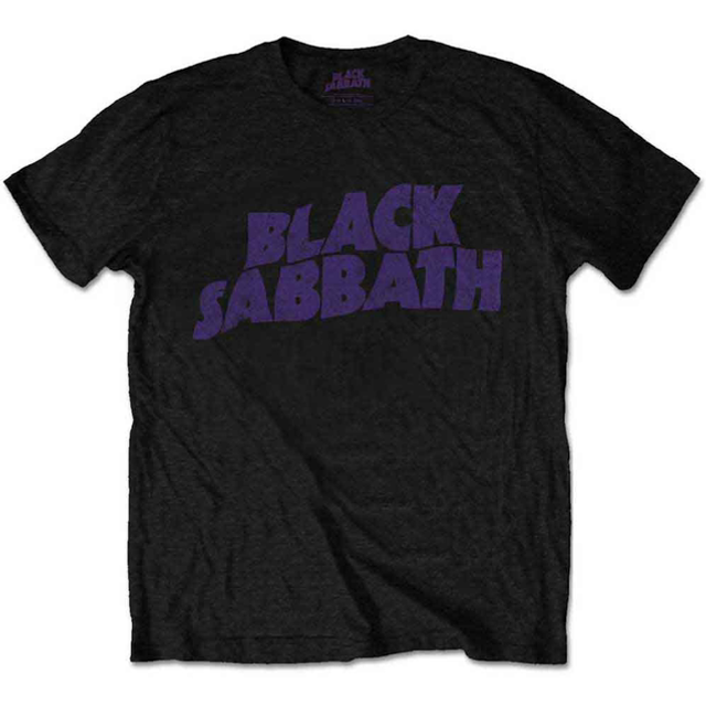 BLACK SABBATH UNISEX T-SHIRT: WAVY LOGO VINTAGE