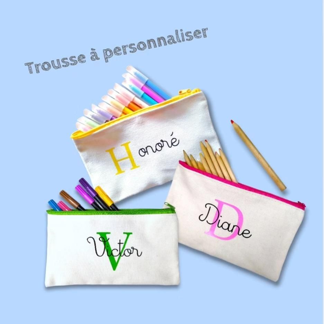 Trousse plate à personnaliser