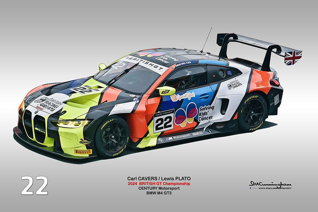 C240902 BMW M4 GT3 British GT 24 CenturyMotorsport #22