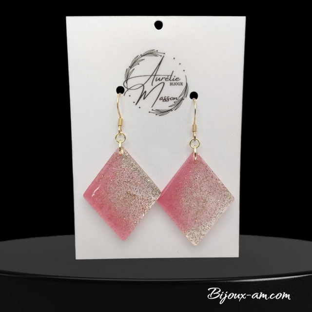 Boucles d'oreilles résine