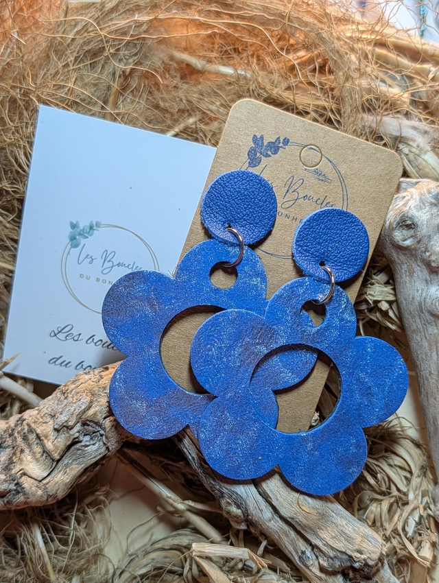 Boucles d'oreilles Sonia bleu sa016