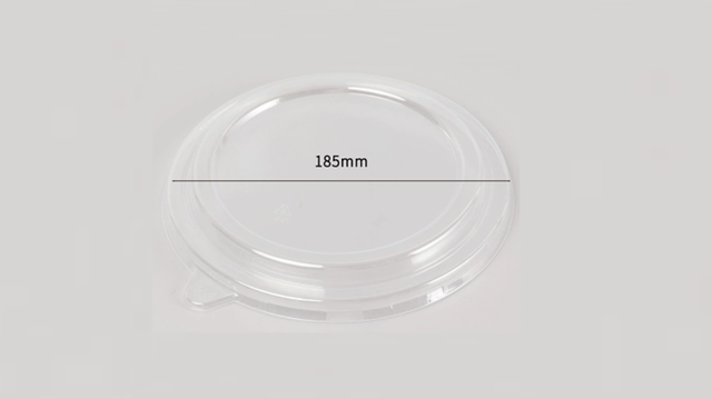 185mm PP Lids for 1500ml Kraft Paper Bowls – Secure &amp; Clear (BTC042)