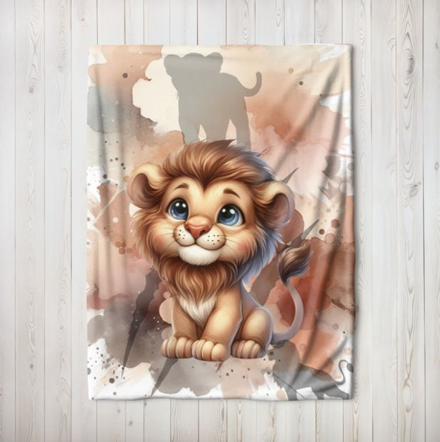 Plaid personnalisé lion