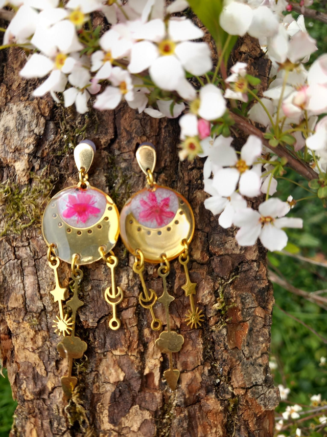 Boucles d'oreilles céleste