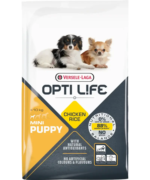 Opti Life Mini Puppy su vištiena ir ryžiais
