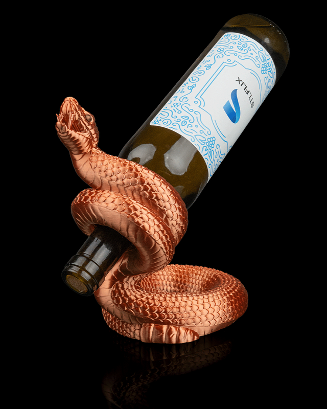 Support bouteille de vin : Vipère