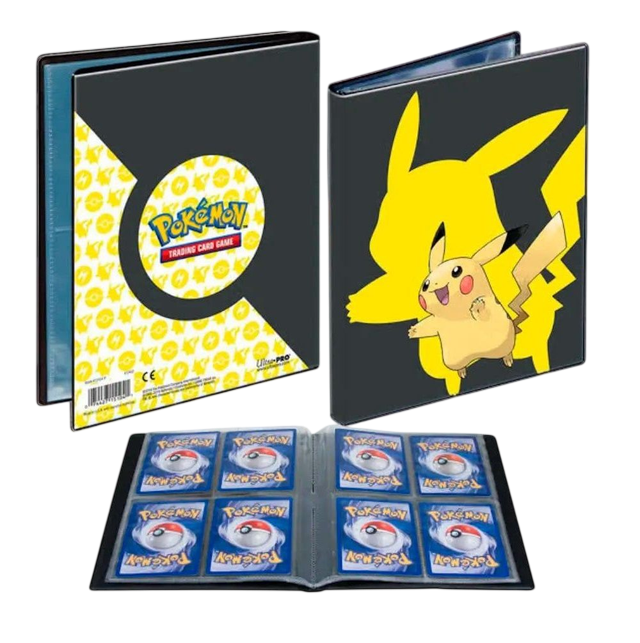 Portafolio para cartas Pokemon Pikachu de 4 bolsillos