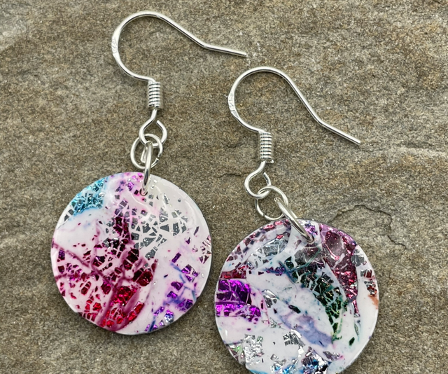 Circle drop earrings #2