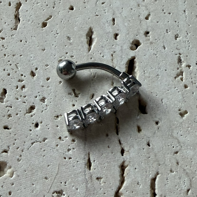 Navelpiercing zilver