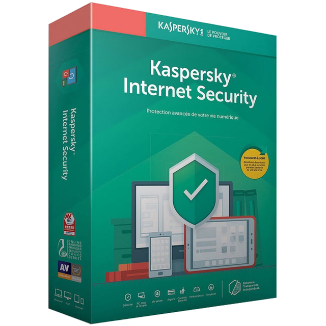 Logiciel sécurité Kaspersky - Internet Security - 1 An / 1 PC