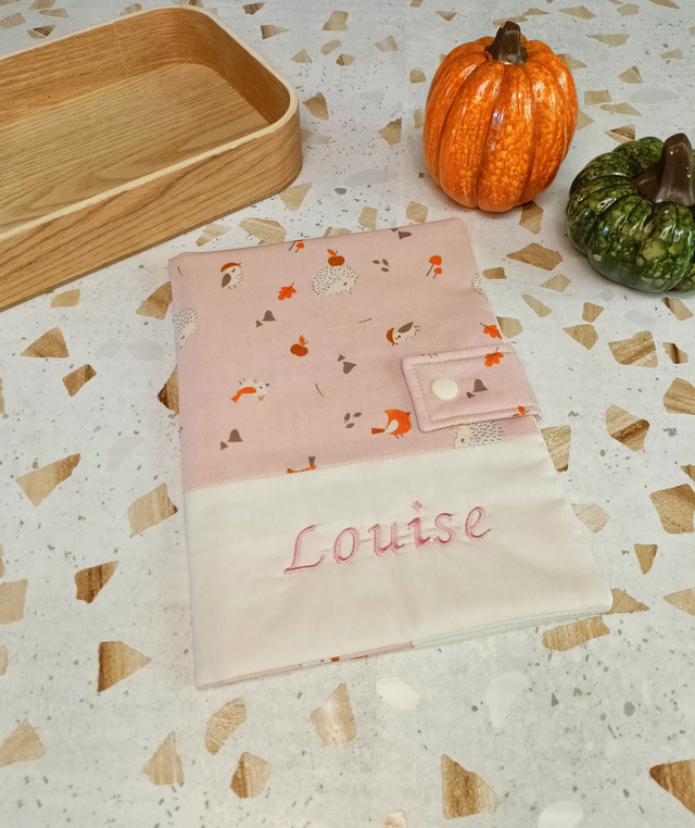 Protège carnet de santé Rose Louise