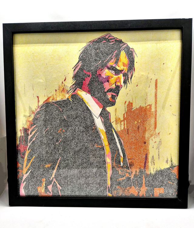 Cadre dessin - John Wick