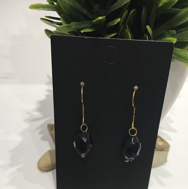 Black Dangling Earrings-BDE777