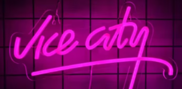 LED lamp neon stijl Vice City (39.6x24.9cm)