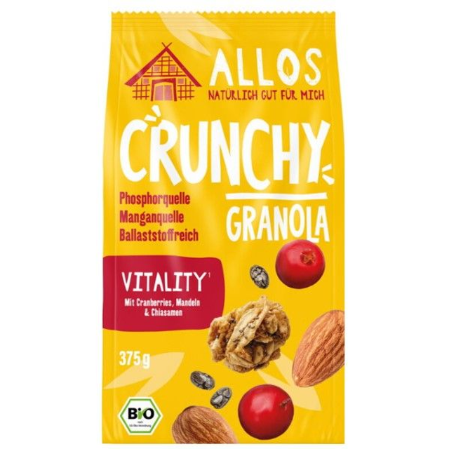 Allos Crunchy Granola Vitality 375g Packung