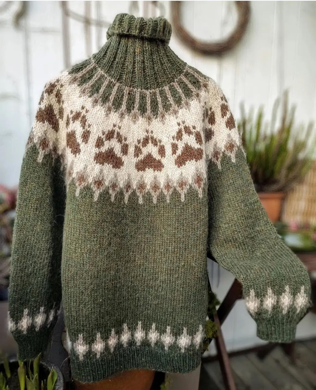 Wilderness Sweater Kit - Col 04 (Cypress Green Álafosslopi) - Wool &amp; Pattern - Linka Neumann