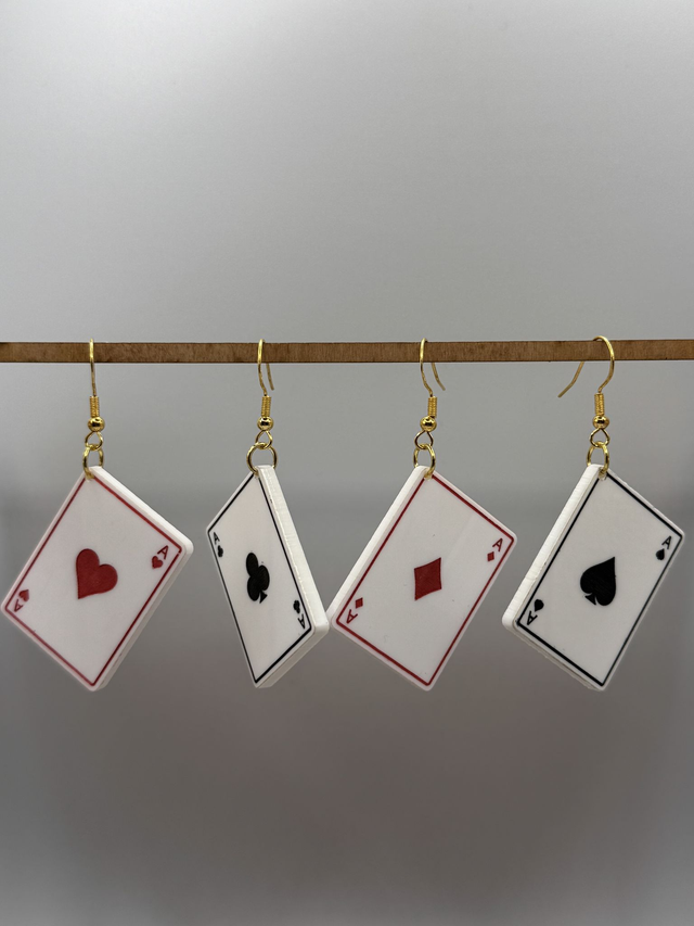 Boucles d&#039;oreilles Cartes As de Coeur 
