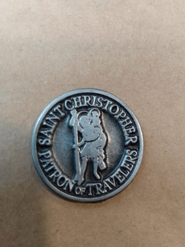 St Christopher Pewter Pocket Token