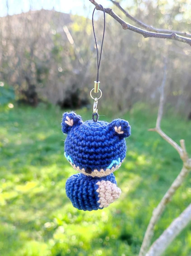 Porte-clé Renard - bleu nuit