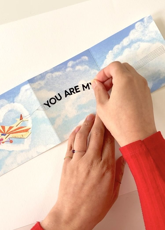 Airplane message DIY greetingcard