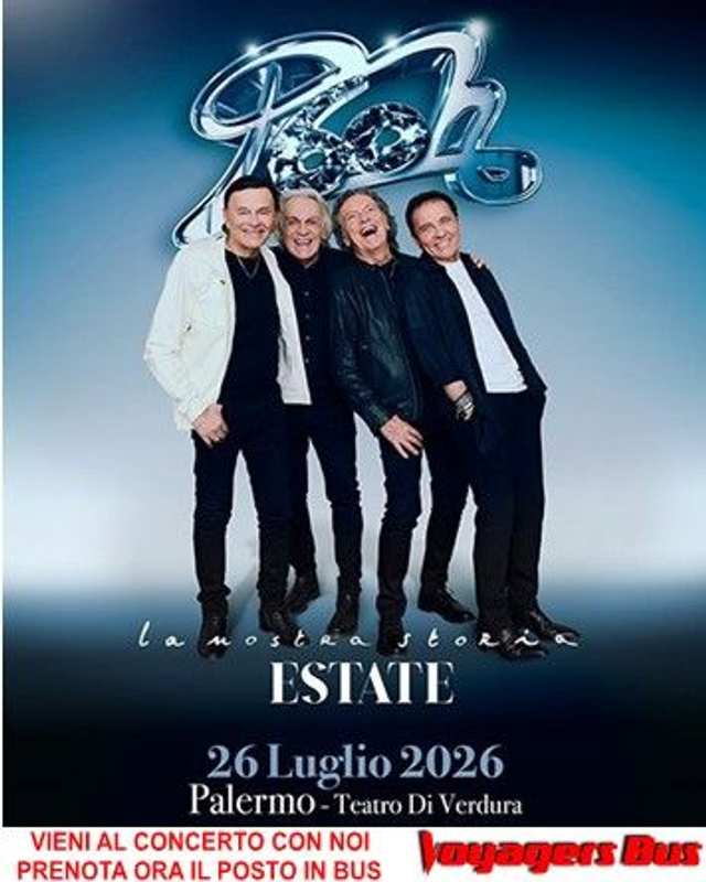 Poltrona bus A/R - Concerto I POOH - Palermo 26/07/2026 -