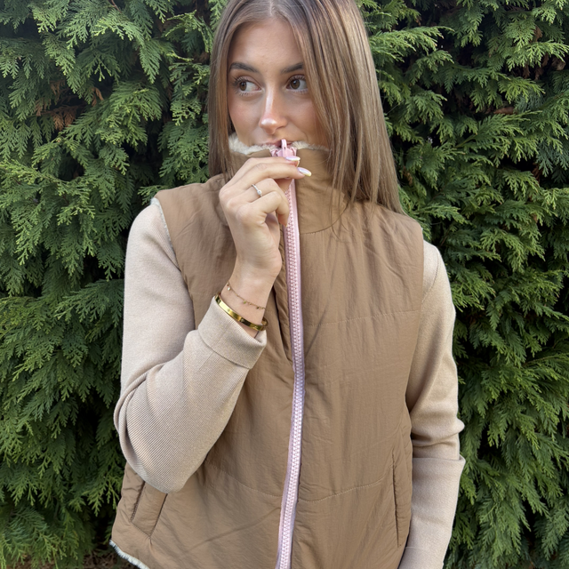 Gilet réversible en fausse fourrure – Micha