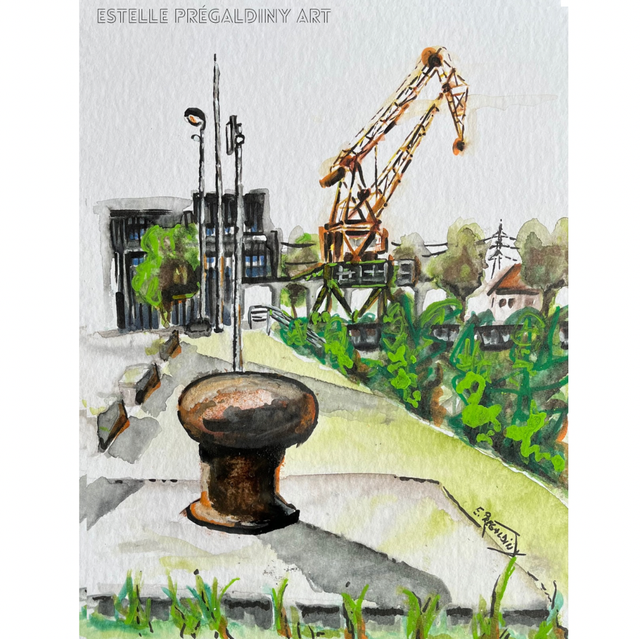 « PAS » Aquarelle, Strasbourg. 