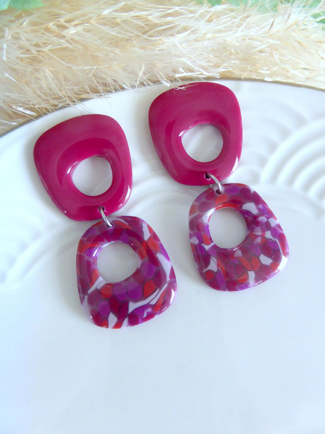 Boucles d'oreilles ajourées - Murmures d'automne