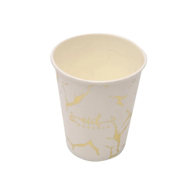 Eid Cups - White Marble - Pack of 10