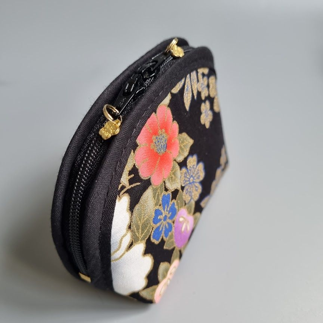 Porte-monnaie arrondi "Kanako noir"