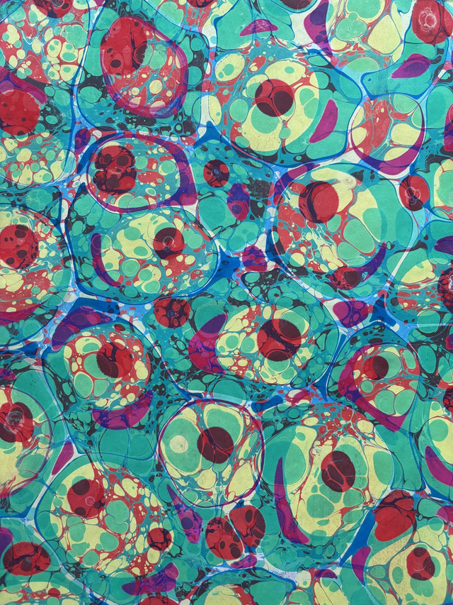 "Petri Dish" Marbled Paper