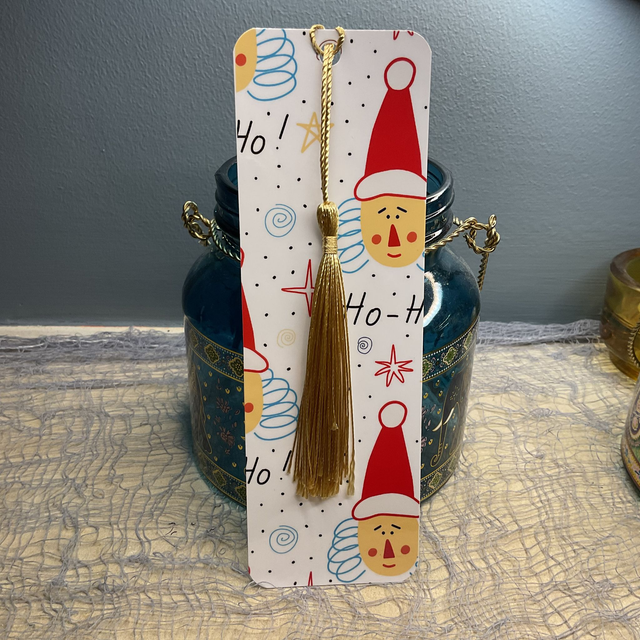 Handmade laminated Christmas bookmarks. Beautiful gift for book lovers.