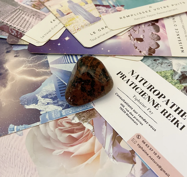 Galet Obsidienne Acajou - Ancrage et protection