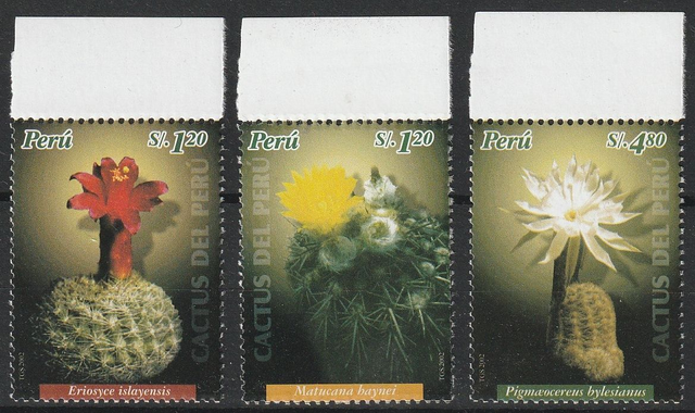 Peru 2004 Cacti Flowers Set MNH