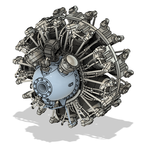 1/48 F4U-1A/D Corsair engine for Tamiya ref: ED-48027 