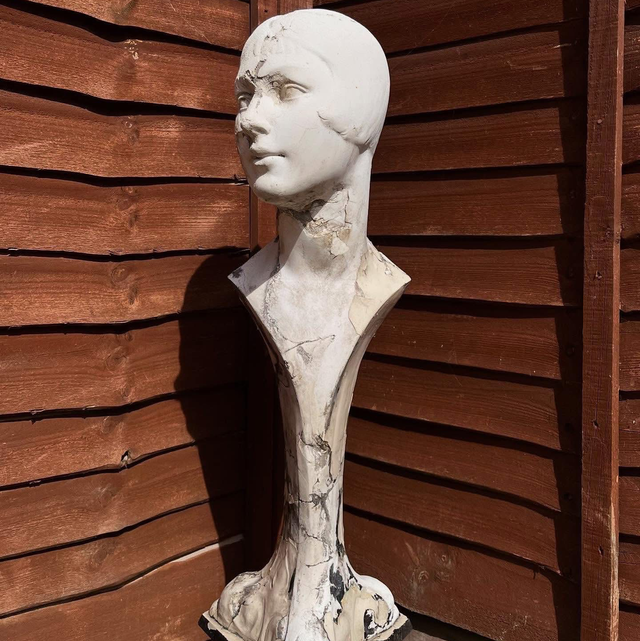 An Original Late 19th Century Art Nouveau Retail Advertising Mannequin Bust & Head