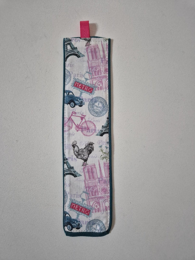 Marque pages bleu canard motifs Paris