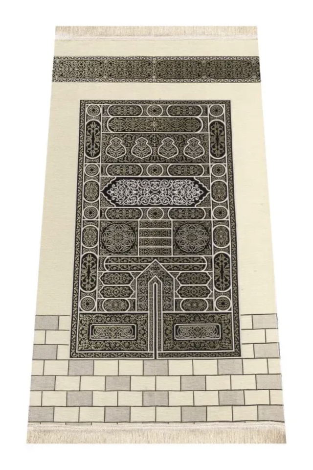 Gebedskleed Kaäba-patroon Crèmekleurige