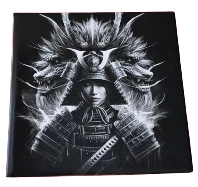 Faïence décorative Samouraï