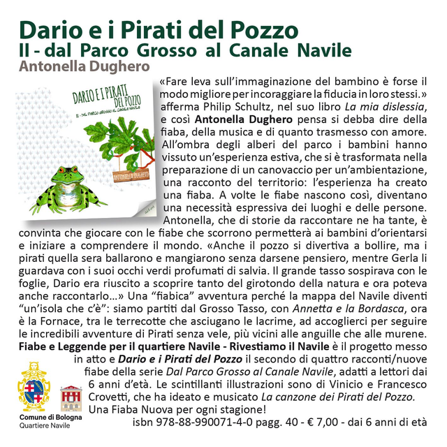 Antonella Dughero, "Dario e pirati del pozzo. Dal Parco Grosso al Canale Navile", qudulibri 2015
