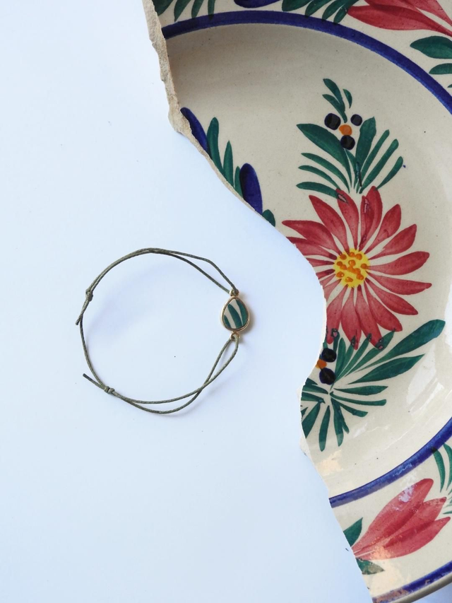 Bracelet cordon simple - faience - Henriot Quimper no.1