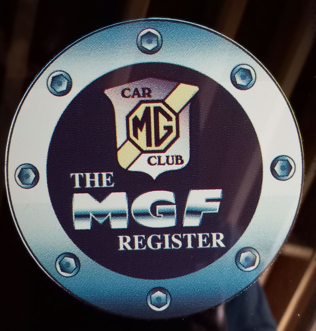 MGF Register Windsceen Sticker